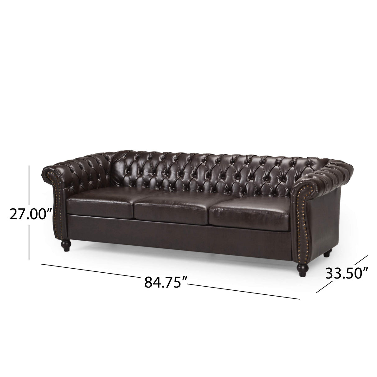 Christopher Knight Home Norma Sofas, Brown, Dark Brown Christopher Knight Home