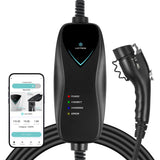 Lectron Level 1 J1772 Charger (WiFi Version) - 110V, 15 Amp, NEMA 5-15 Plug, 16 ft Extension Cord - Portable Electric Car Charger for J1772 Evs Lectron