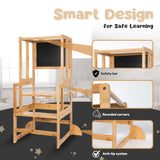 KYWAI® Toddler Tower with Chalkboard &Height Adjustable - Toddler Standing Tower - Toddler Kitchen Stool Helper - Kitchen Step Stool for Toddlers - Toddler Stool for Kitchen - Toddler Step Stool KYWAI