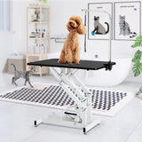 JETEAGO 42.5” Pet Dog Hydraulic Grooming Table Adjustable Height Trimming Drying Table with Arms, Noose for Small/Medium/Large Dogs, Cats, Maximum Capacity Up to 360lbs JETEAGO