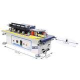 TECHTONGDA Woodworking Edge Bander Countertop Automatic Edge Banding Machine Curve Straight Edge Banding Machine with Control Panel Adjustable Speed 0-6m/min TECHTONGDA