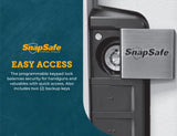 SnapSafe In Wall Gun Safe and Money Safe, Light Grey, 75413 - Hidden Safe Provides Security for your Firearms & Valuables, Keypad Entry - Fits Between 2 Wall Studs, Flush Mount, Ideal for Home, Office SnapSafe