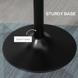 Rustic Industrial 42" Round Bar Table with Weathered Elm Wood Top and Sturdy Metal Base Aosom