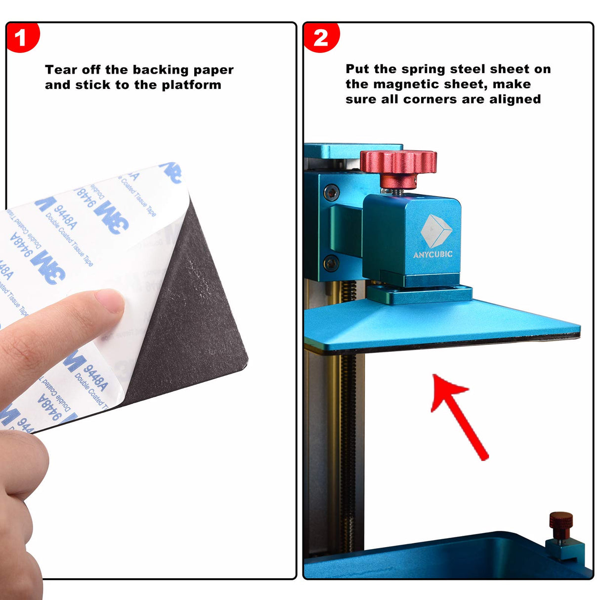 BIQU Resin Build Plate+Magnetic Sheet,202X128mm Resin Flexible Steel Plate Flex Bed for Anycubic Mono X,Anycubic Photon X,Smart kumitsu KL9 3D Printer(8x5inch),Sliver BIQU
