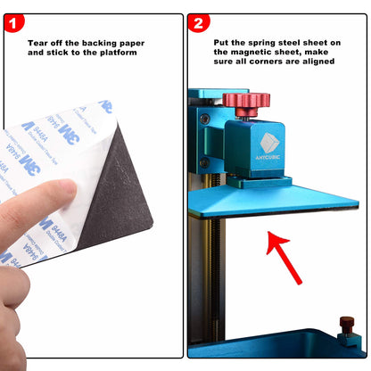 BIQU Resin Build Plate+Magnetic Sheet,202X128mm Resin Flexible Steel Plate Flex Bed for Anycubic Mono X,Anycubic Photon X,Smart kumitsu KL9 3D Printer(8x5inch),Sliver - WoodArtSupply