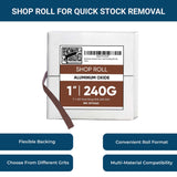 Benchmark Abrasives 1” X 150’ Shop Roll Emery Cloth Sandpaper Roll, Aluminum Oxide Sand Paper for Wood Furniture, Metal Polishing, Sanding, Automotive, Plumbing, Finishing - 240 Grit Benchmark Abrasives