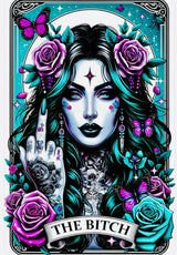 Gothic Diamond Art Kits for Adults-The Bitch Tarot Diamond Painting Kits for Adults Beginners, 5D DIY Full Drill Round Rhinestone Gem Art Crafts Paintings for Home Wall Decor 12"x16" GQYCZZ
