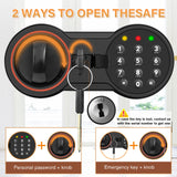 3.0 Cub Large Home Safe Fireproof Waterproof, Anti-theft Fireproof Safe Box with Programmable Keypad, Spare Keys and Removable Shelf, Digital Security Safe for Home Money Firearm Documents Medicines Bukumo