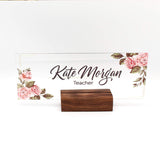 Personalized Desk Name Plate Plaque | Unique Gift | Wood Holder | Office Decor | Teacher Name Plate | Sign | Artswave ARTSWAVE