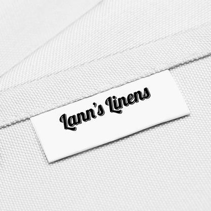 Lann's Linens - 1 Dozen 20" Oversized Cloth Dinner Table Napkins - Machine Washable Restaurant/Wedding/Hotel Quality Polyester Fabric - White