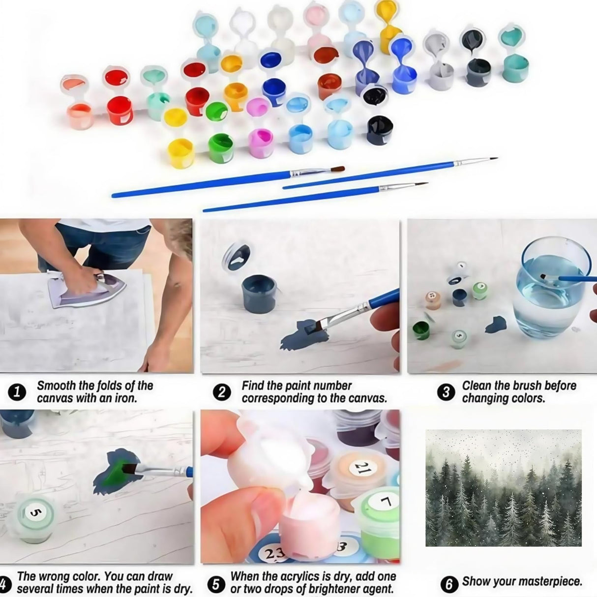 CSZPPQAF Christmas Paint by Numbers for Adults Beginner, Winter Paint by Number Kits on Canvas DIY Oil Painting for Gift Home Wall Decor 12x16inch CSZPPQAF