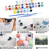 CSZPPQAF Christmas Paint by Numbers for Adults Beginner, Winter Paint by Number Kits on Canvas DIY Oil Painting for Gift Home Wall Decor 12x16inch CSZPPQAF