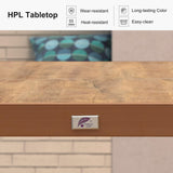 PURPLE LEAF 11 Pieces Patio Dining Set Aluminum Modern Rectangular Table and Wicker Chairs with Cushions for Kitchen Porch Garden Outdoor Furniture Sets PURPLE LEAF