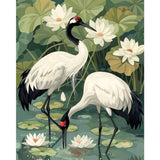 Natuyalo Paint by Numbers for Adults - Adult Paint by Number Kits Painting on Canvas Crane in Pond Painting by Numbers for Beginners, DIY Art Craft Kits for Adults (16x20 Inch) Natuyalo
