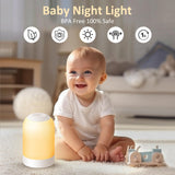 G Keni Touch Bedside Night Lamp, Baby Nursery Night Light for Kids Adults, Egg Lights with Timer, Dimmable Small Mini Lamp for Nightstand/Bedroom/Living Room, USB Rechargeable, White/Natural/Warm G Keni