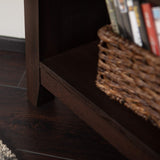 Walker Edison Maxwell Classic 2 Shelf Corner TV Stand for TVs up to 65 Inches, 58 Inch, Espresso Walker Edison