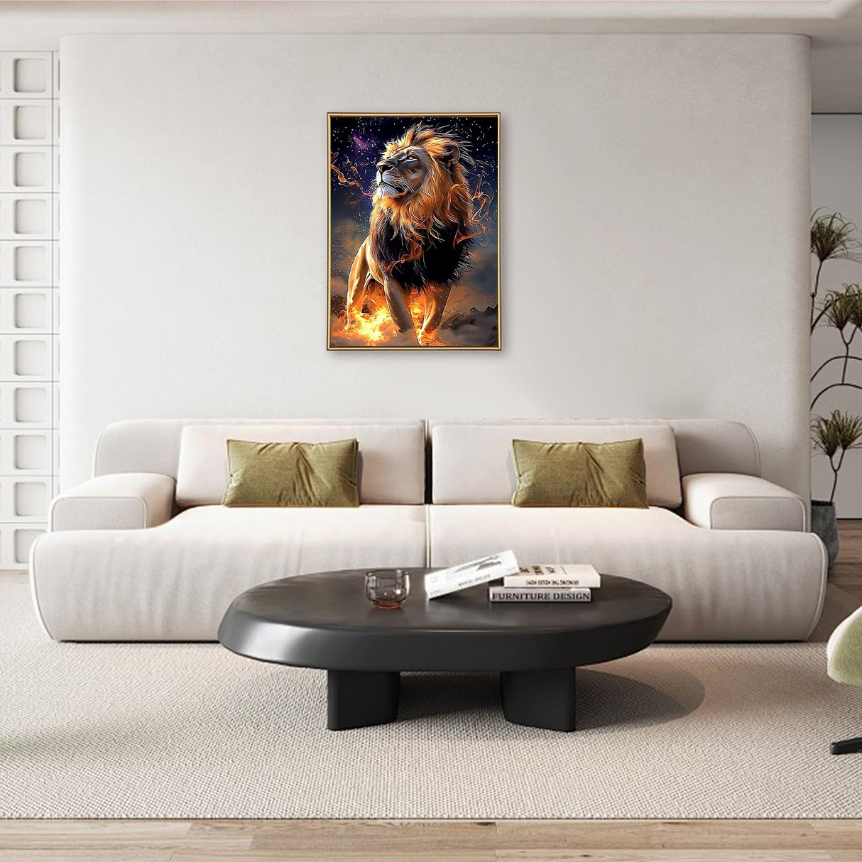 ZENDIYO Lion Diamond Painting Kits for Adults, Animal 5D Diamond Art Kits for Adults Beginners, DIY Full Drill Diamonds Dots Gem Art Painting and Crafts for Home Wall Decor 12x16inch ZENDIYO
