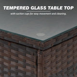 AVAWING 5 Pieces Patio Furniture Set, Wicker Swivel Rocking Chairs with 2 Ottomans and 1 Side Table, Patio Conversation Set w/Waterproof Cushions for Garden, Balcony and Porch, Beige AVAWING