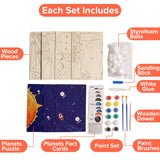 Nine Planets DIY Solar System Model for Kids - Complete Solar System Kit for Kids 8+ Years Old - Includes Wood Model & Puzzle with Fact Cards - Science Kits for 8-12 Years Old Little Jupiter