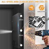 3.8 Cu ft Extra Large Safe Box Fireproof Waterproof, Security Home Safe with Fireproof Bag, LCD Digital Keypad Key Lock and Removable Shelf, Fire Document Safe for Money Medicines Jewelry Valuables Povanje