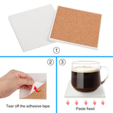 50 Pieces 4x4 Inch Sublimation Blank Ceramic Coasters, Glazed Ceramic Tiles Coasters, Ceramic Tiles with Cork Backing Pads for Painting, DIY Crafts, Mosaics, Square, Sublimation, White. by GNIEMCKIN GNIEMCKIN