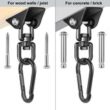 Velomill Porch Swing Hanging Kit, 360°Rotating 1200 lb Capacity Hanger for Porch Swing, Hammocks, Swing Chair (2 Pack) Velomill