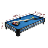 Hathaway Breakout 40-in Tabletop Pool Table, Blue Hathaway