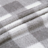 BEDELITE Fleece Throw Blanket for Couch Sofa Bed, Buffalo Plaid Decor Grey and White Checkered Blanket, Cozy Fuzzy Soft Lightweight Warm Blankets for All Seasons BEDELITE
