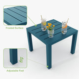 GAOMON 3 Piece Patio Bistro Set, Outdoor Patio Furniture Set with Coffee Table, Conversation Sets for Apartment Balcony, Backyard, Porch, Peacock Blue GAOMON