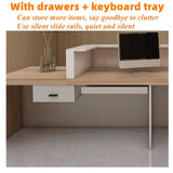 Reception Desk - Modern Front Desk, Checkout Counter, Retail Counter with Hidden Lighting, Customizable Logo, No Assembly Required, Perfect for Professional Spaces (84") ZGNBSD