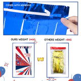 LOLStar 4th of July Decorations,Red White and Blue 3 Pack Tinsel Foil Fringe Curtains,4th of July Photo Booth Prop Streamer Backdrop for America Patriotic Party,Memorial Day,Independence Day,Labor Day LOLStar