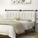 Adjustable Wall-Mounted Velvet Headboard for King Size Bed - Elegant Beige Design BSHOMGI