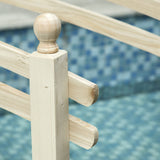 Outsunny 7.5' Wooden Arch Garden Bridge, Safety Rails for Backyard Ponds, Creeks, Streams, Natural Aosom