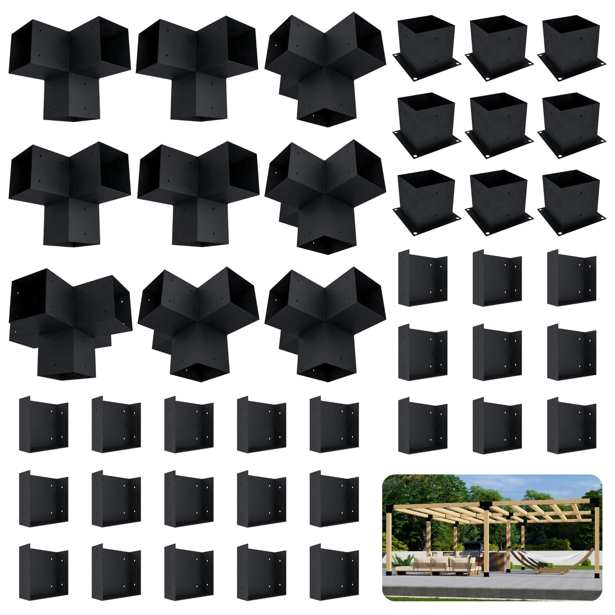 DIY Free-Standing 20 x 15 Pergola Kit with Roof (Made in The USA with American Steel) Zen Pergolas