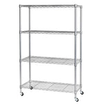 Seville Classics Solid Steel Wire Shelving Storage Unit Adjustable Shelves Organizer Rack, for Home, Kitchen, Office, Garage, Bedroom, Closet, Silver, 4-Tier, 36" W x 14" D Seville Classics