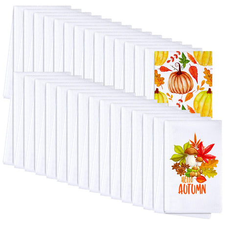 Patelai Sublimation Blank Towels, DIY Microfiber Kitchen Towels, Modern Multi Purpose Dish Towels for Kitchen Cleaning, 16 x 24 Inch (40 Pieces) Patelai