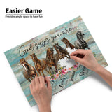 Horse Jigsaw Puzzles God Inspirational Jigsaw Puzzles for Adults Animals and Plants Motivational Toy Educational Intellectual Gcetensr