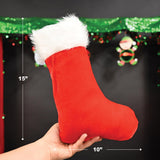 Plush Christmas Stocking Party Accessory (1 count) (1/Pkg) Beistle