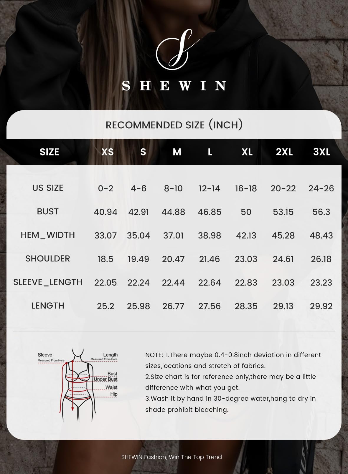 SHEWIN Womens Hoodie Pullover Long Sleeve Solid Fleece Fashion Hoodies Sweatshirts Cozy Lightweight Fall Oversized Sweatshirt for Teen Girls,US 16-18(XL),White SHEWIN