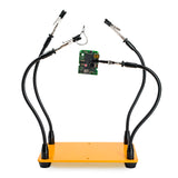 KOTTO Helping Hands Soldering, Third Hand Soldering Tool PCB Holder Four Arms Helping Hands Crafts Jewelry Hobby Workshop Helping Station Non-Slip Steel Weighted Base KOTTO
