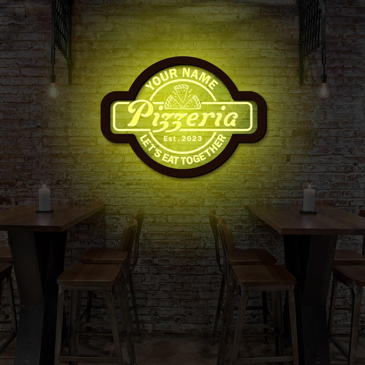 Pizza Neon Sign, Pizza LED Sign, Pizza Light Sign, Pizzeria Neon Sign, Pizzeria Wall Decor, Italian Restaurant Decor, Personalized LED Sign zouwii