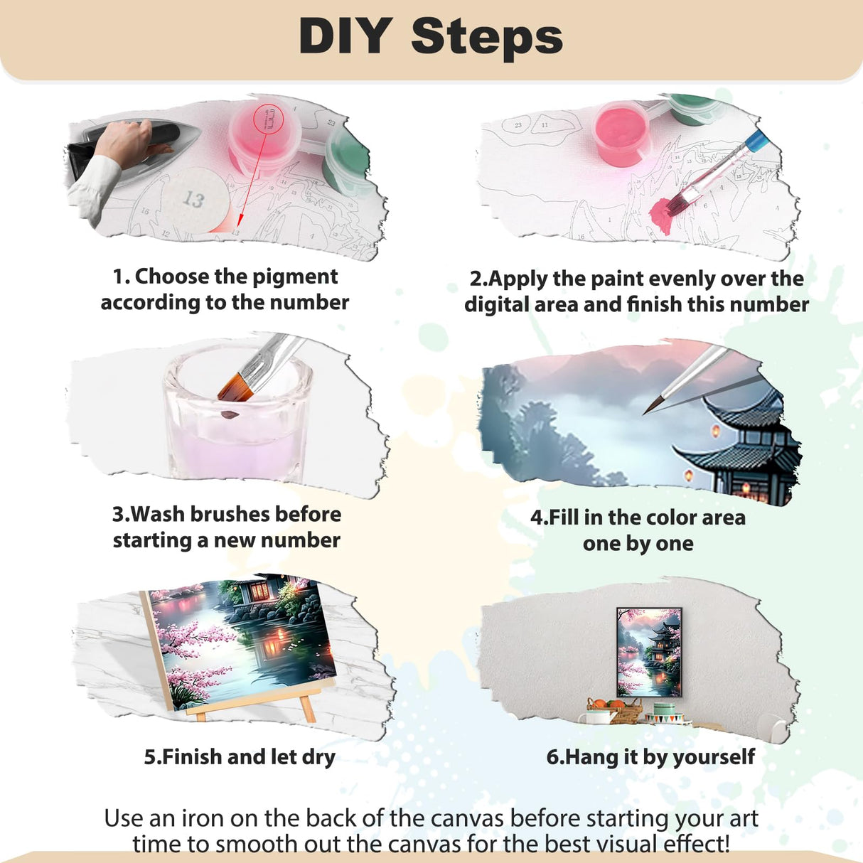 EOBROMD Paint by Numbers Kits for Adults Landscape, DIY Acrylic Paint by Number on Canvas, Painting Kits Adults Oil Paint by Numbers for Home Decor 16x20inch(Without Frame) EOBROMD