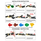 18PCS Ninja Tree Climbing Holds and 6 Sturdy Ratchet Straps for Kids Tree Climbing, Large Climbing Rocks for Outdoor Ninja Warrior Obstacle Course Training SEKKVY