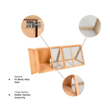 Outdoor Rabbit House Bunny Chicken Coop Wooden Small Animals Quail Cage Hamster Pet Run Cage Poultry Hutch with 2 Doors (46") GOJOOASIS