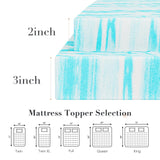 DUMOS Memory Foam Mattress Topper Full, 3 Inch Thick Gel Infused Bed Toppers for Full Size Bed, Cooling Soft Mattress Pads for Sleeper Sofa, RV, Camper, CertiPUR-US Certified, Blue DUMOS