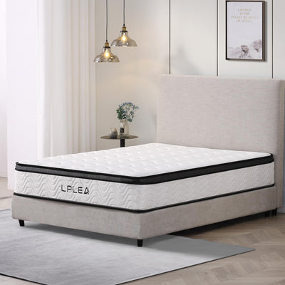 LPLEA King Size Mattress 12 Inch - Verify Size (76"x80"x12") Medium Firm, Hybrid Mattress, Individually Pocket Springs, Memory Foam, Pressure Relief, Breathable Comfort and Durable, Ships Compressed