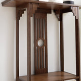 SanBouSi 2-Tier Bamboo Sofa Console Table, 40 Inch Vintage Chinese Country Entry Table Narrow Entryway Table for Entryway, Living Room, Hallway, Brown SanBouSi