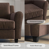 Bonzy Home 3 Seater Couch for Living Room, 80.7" Brown Sofa Couch, Modern Comfy Couch with Thick Cushion for Living Room Apartment Office Bonzy Home