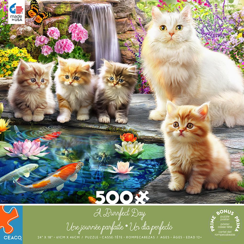 Ceaco - A Purrfect Day - 500 Piece Jigsaw Puzzle