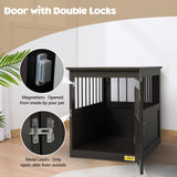 COZIVVOVV Wood Dog Crate Furniture,Wooden Indoor Dog Kennel Furniture, Aesthetic Furniture Style Dog Crate Table for Medium Dogs, Modern Small Dog Kennel end Table, Brown cozivvovv